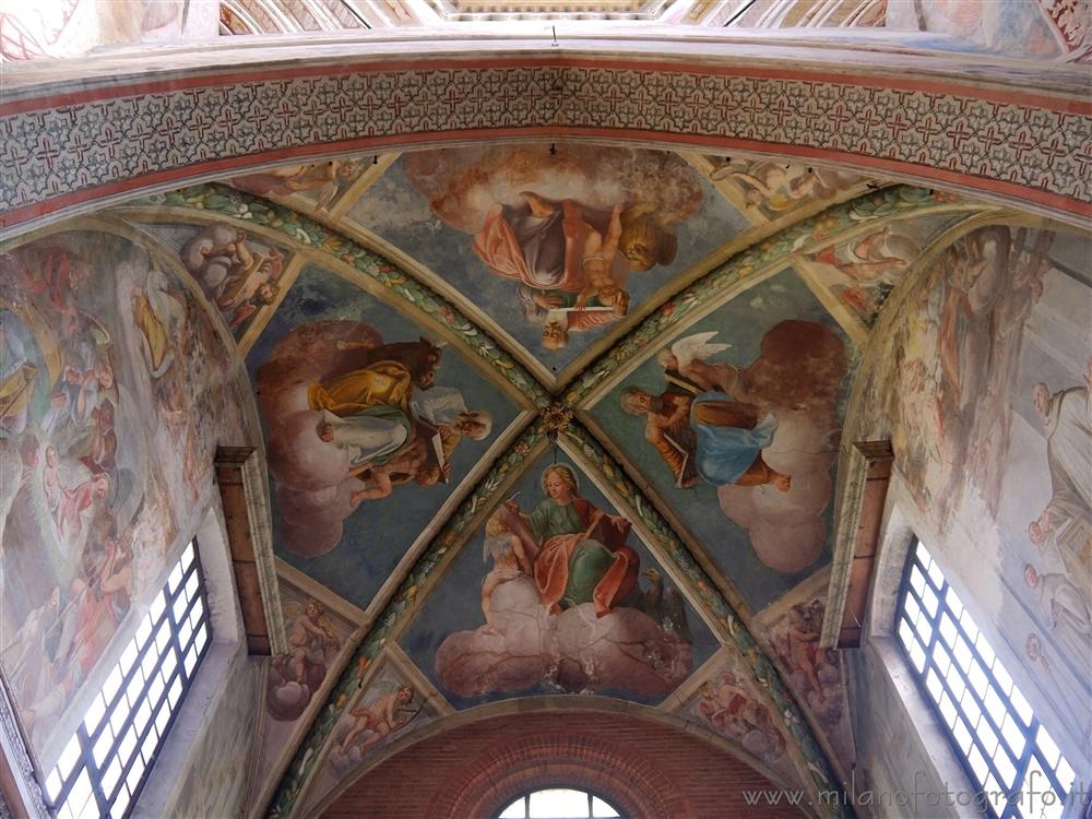 Milan (Italy) - Frescos on the voult of the aps of the Abbey of Chiaravalle